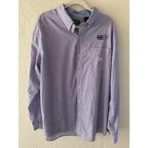 CHAPS | Men’s Easy Care Woven Button Down Shirt Cotton Blend NEW XXL Purple